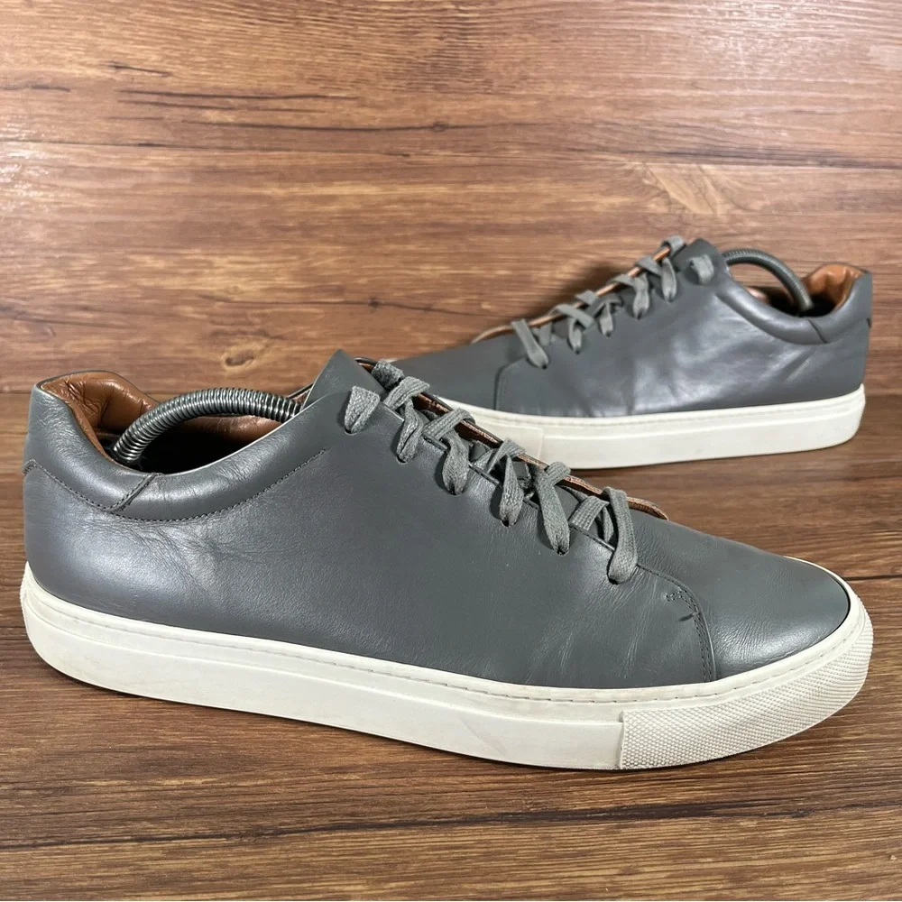 M. GEMI ‘The Lucente’ Gray Leather Sneakers Oxfords Men’s Size 12 (45) Shoes‎